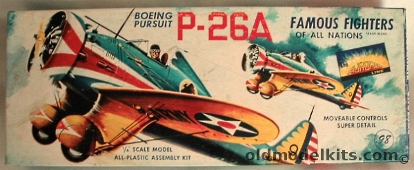 Aurora 1/48 Boeing P-26A, 115-98 plastic model kit